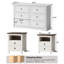 Ensemble de chambre à coucher 3 pièces, commode 6 tiroirs et table de chevet 47,2 po-130130984