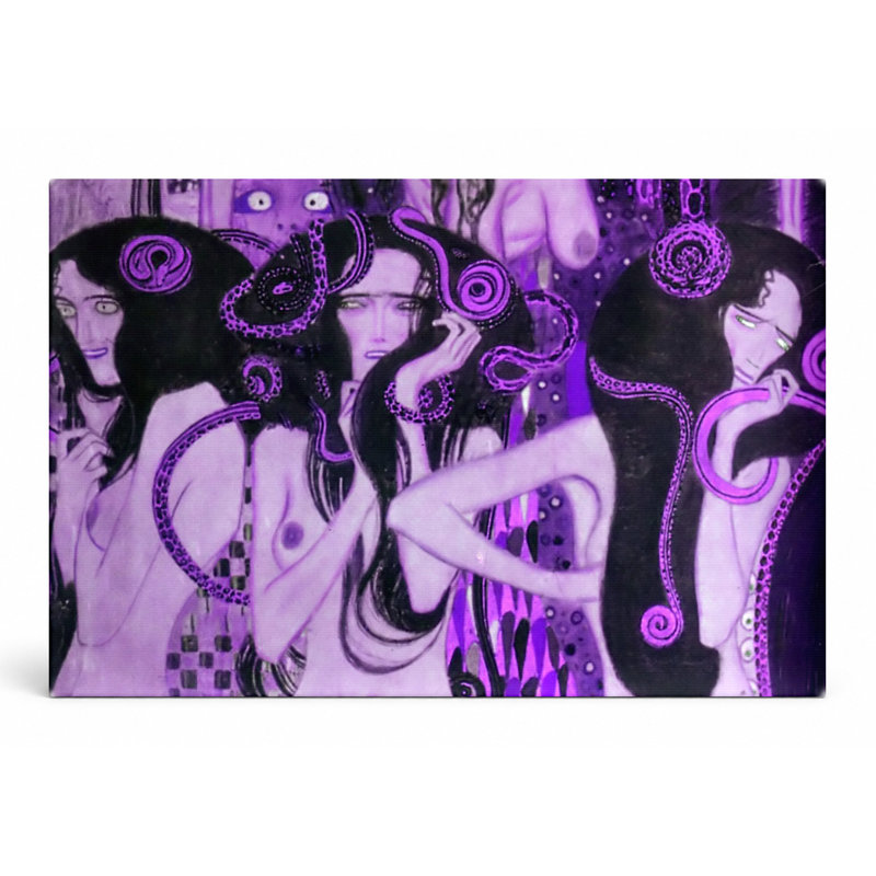Beethoven Frieze - The Hostile Powers (1902) - Art mural sur toile paysage, L 20 po x H 16 po
