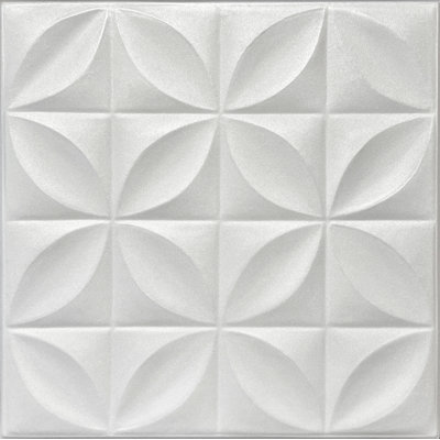 Carreaux de plafond en polystyrène 20X20 avec panneaux décoratifs à coller pour une installation facile à faire soi-même, ainsi que pour la rénovation de la maison et du sous-sol. R3 Kloster, lot / 8