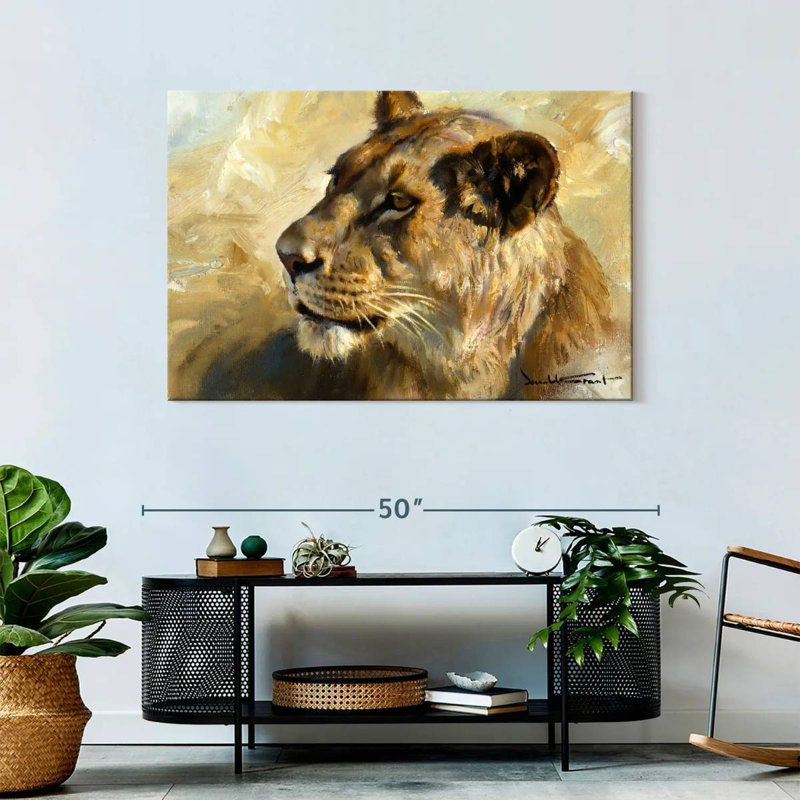 Étude de lionne, H 30 po x l 45 po