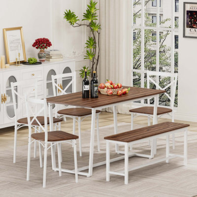 6 Pieces Dining Set 6-Piece Kitchen Table Set
