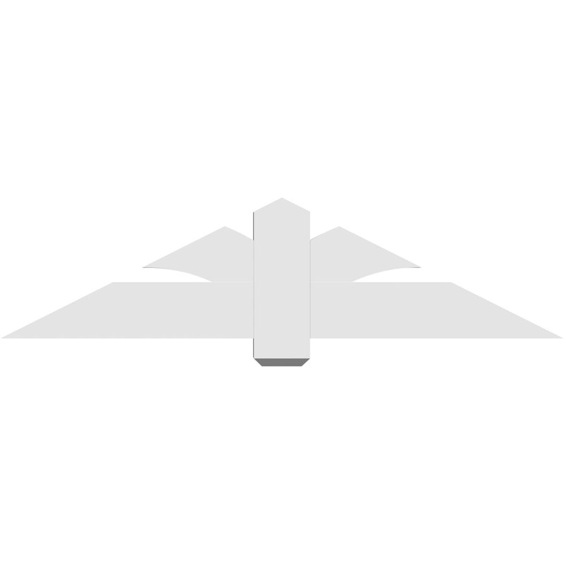 Support pour pignon en PVC Redmond, H 15 po x l 60 po (pas: 6/12), P 4 po x F 6 po