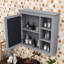 Armoire à pharmacie murale élégante avec tablettes et miroir-1276389182