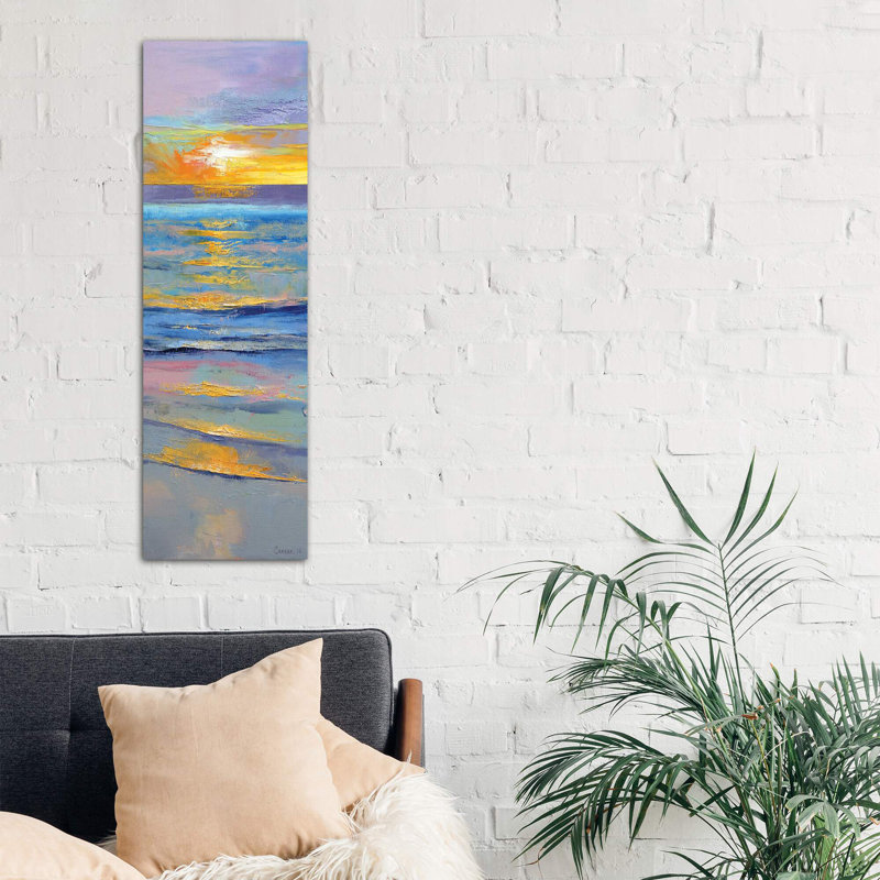 Sunset by Michael Creese - Wrapped Canvas Panoramic Painting, 30.48 cm H x 91.44 cm W x 1.91 cm D