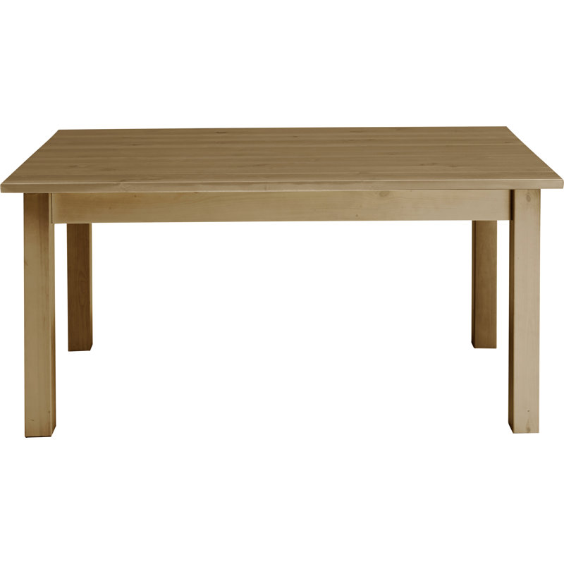 Pine Solid Wood Dining Table, 78cm H x 120cm L x 78cm W, Brown/Brown