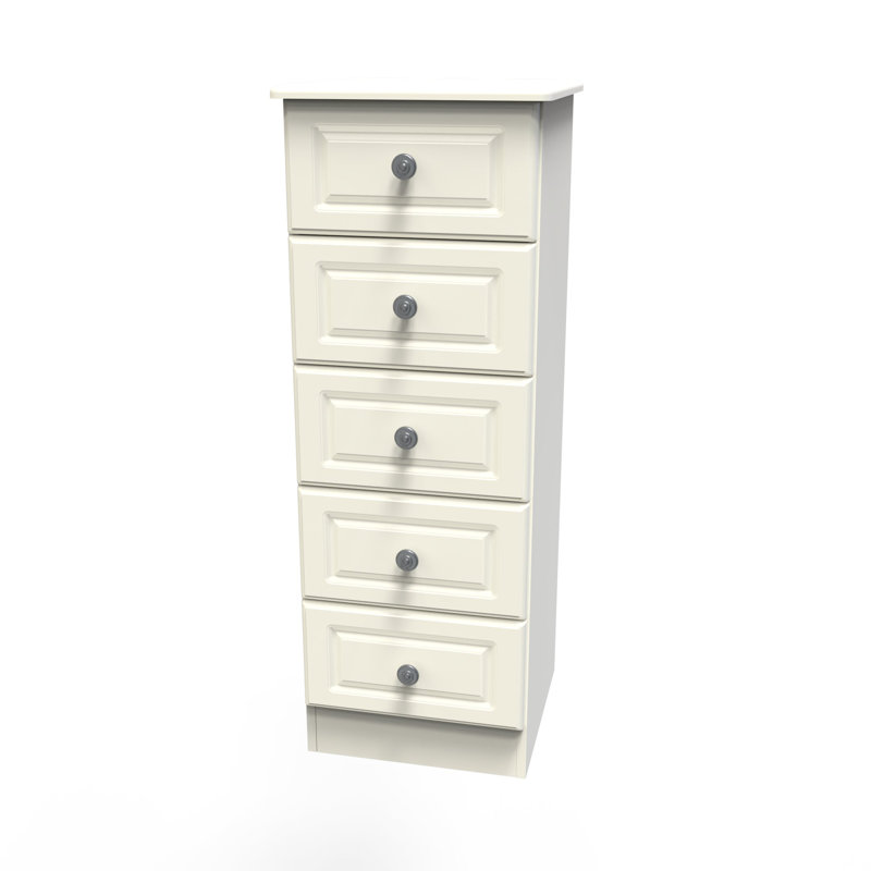 Adala 40cm W Manufactured Wood Bedside Table, Cream Ash