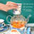 DNGJU 21oz. Floral Teapot Set