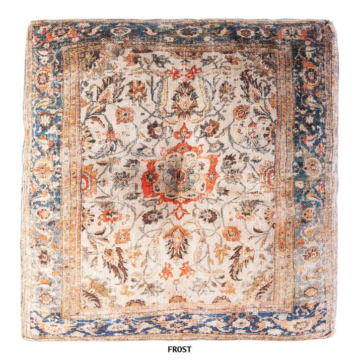 COUSSIN DE COFFRET COTON ANTIQUE TAPESTRY, H 18 po x l 18 po, Look bleu ciel rétro