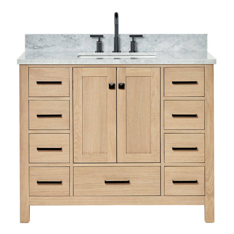 43" Single Bathroom Vanity Set, Oak