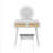 Iesa Boho Natural Rattan Vanity with LED Mirror and Stool-1785955246