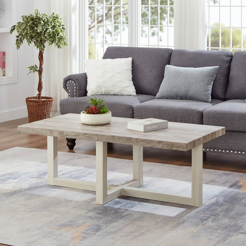 Luno Contemporary Coffee Table, Beige