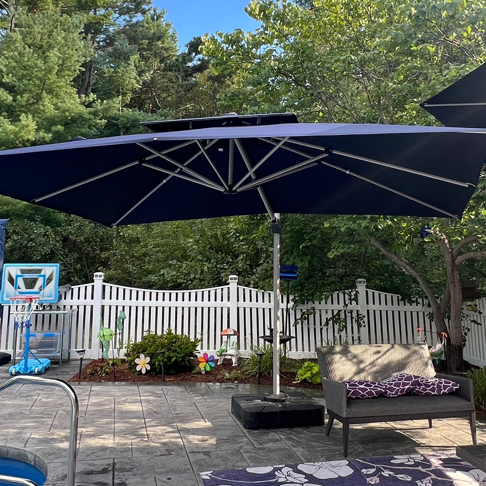 9 foot white patio umbrella 9ft Replacement Canopy 8 Rib The generous 9 ft Michael Norman | [CLOSED] kii Color:Bering Sea Diamond/ Dark Denim
