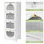 Armoire de salle de bain avec 4 tiroirs, petit organisateur de rangement de salle de bain autoportant pour espaces étroits