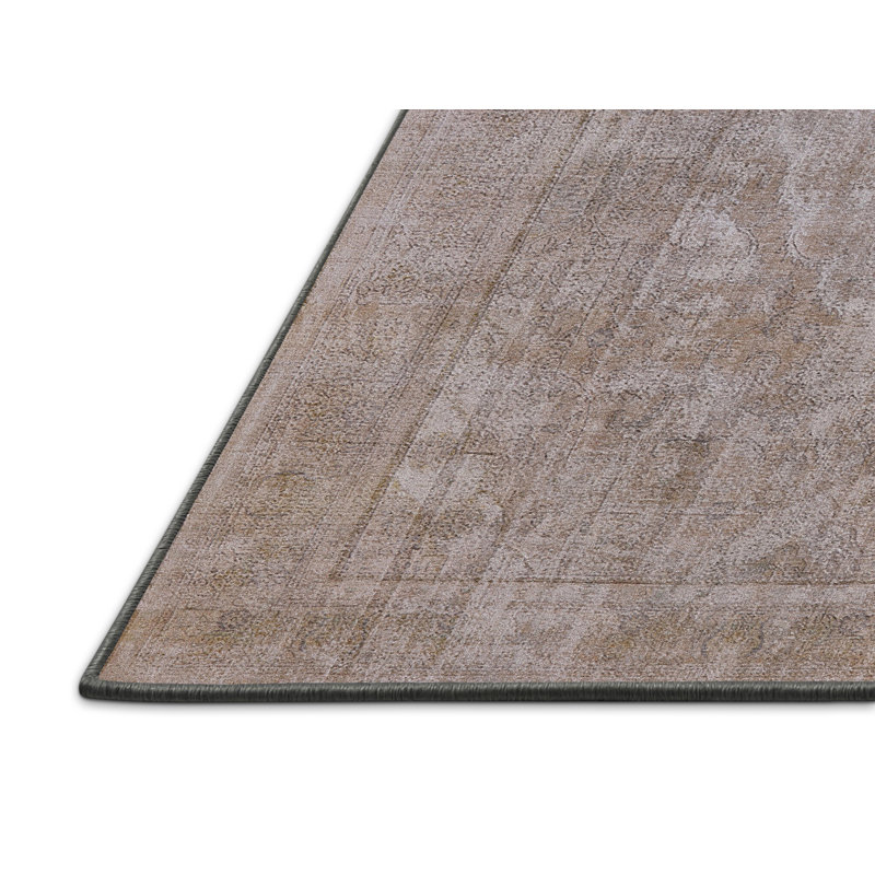 Tapis brun à motif abstrait Sebago, Rectangle 5 pi x 7 pi