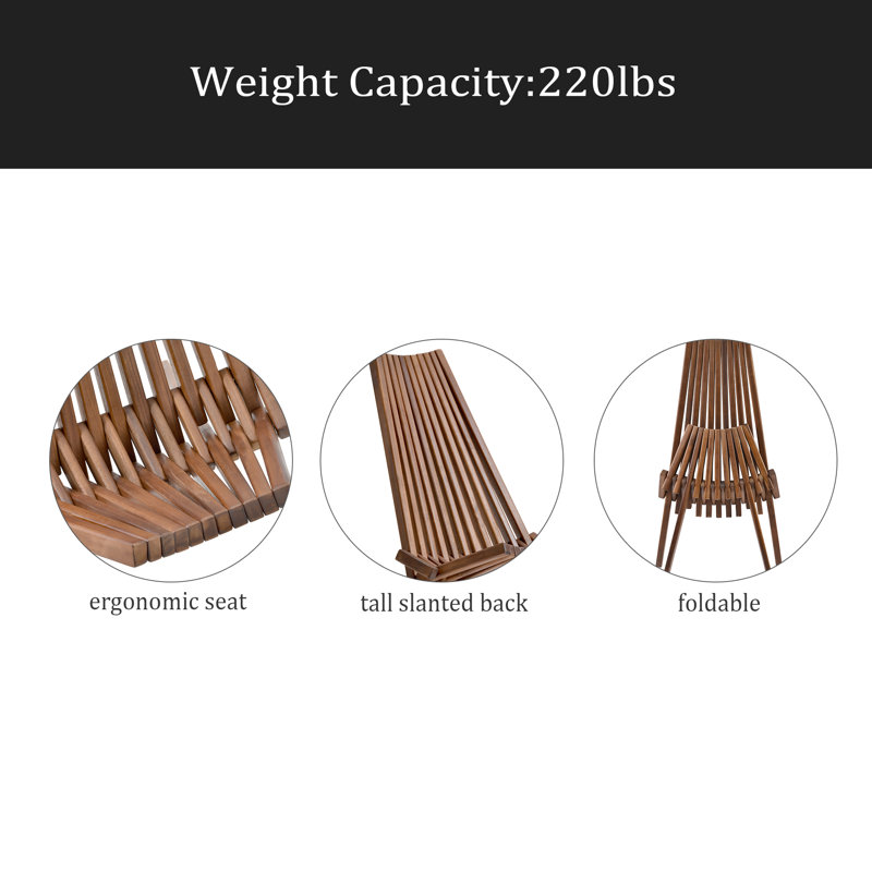 Chaise pliante en bois