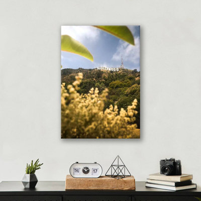 Hollywood Print - Los Angeles Landmark Wall Art - Hollywood Sign Canvas Poster - Cityscape Entertainment Industry Artwork - Travel California Decor - Scenic Urban Wall Hanging - Modern Home Decoration Art Print