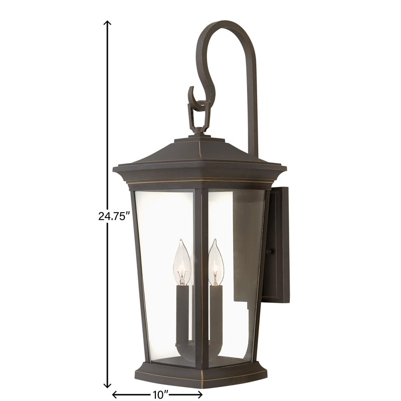 Bromley 3-Light Outdoor Wall Lantern, Oil Rubbed Bronze, No