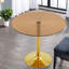 Compact Dining Tables (table Only, No Chairs, Complete With Top And Legs), 35 Inch Glass Metal Modern Home Dining