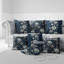 Coussin en suède bleu sarcelle Flowerscape-111762524