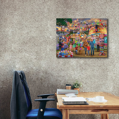 Red Barrel Studio® 'Family Fun Carnival' by Bigelow Illustrations Canvas Wall Art