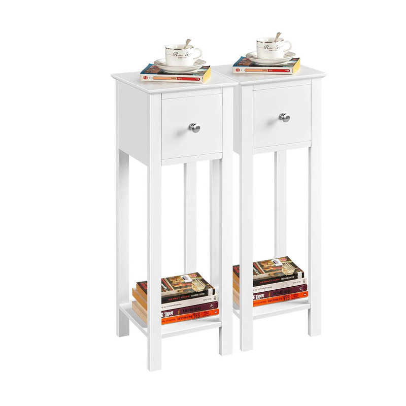 25cm W Manufactured Wood Bedside Table