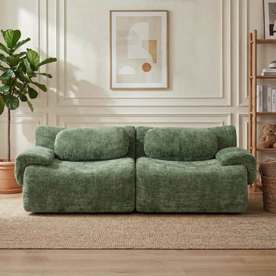 Canapé modulaire Cloud Couch, canapé modulaire en chenille, design minimaliste moderne pour le salon, siège profond et dossier de soutien, base antidérapante, aucun assemblage requis