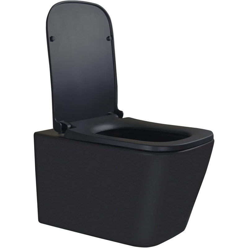 Toilette suspendue Yingze, Noir mat