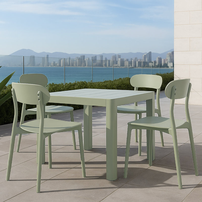 Ensemble de 2 chaises empilables Patioflare, Gris
