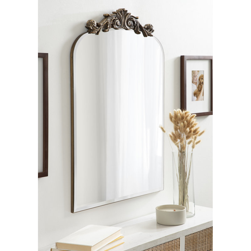 Arendahl Beveled Frameless Arch Mirror 20x30, Gold
