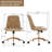 Keavey 23" Wide Leather Mid Back Mid-Century Modern Office Chair-101644270-101644268
