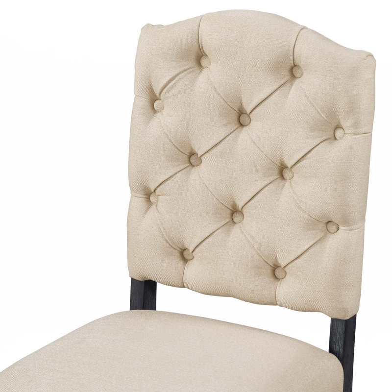 Ensemble de chaises de salle à manger de style rétro avec 4 chaises rembourrées, Espresso