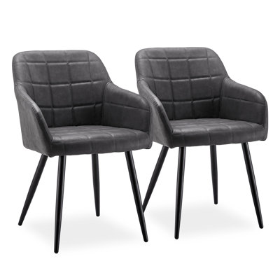 48 cm H Faux Leather Armchair