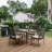 Hainer 4 - Person Patio Dining Set Umbrella Hole Included Square Table with Cushions Included-699080558