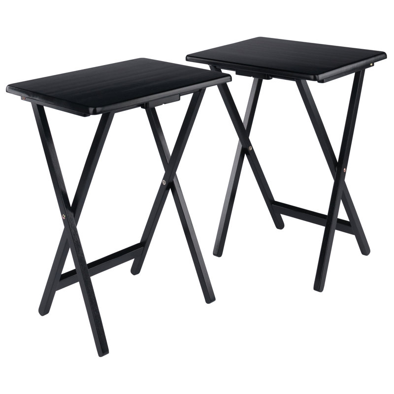 Alex 2-pc Snack Table Set, Black