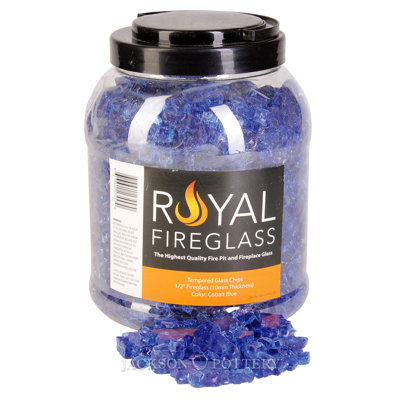 10 lb. Jar FIREGLASS 1/2" COBALT