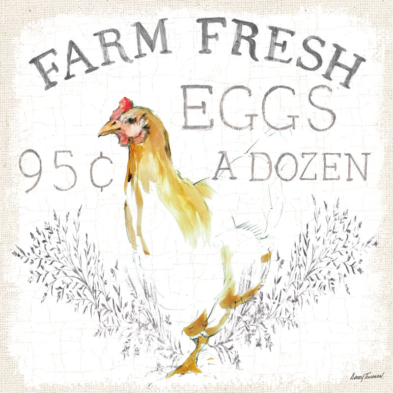 Farm Fresh Burlap by Avery Tillmon - Wrapped Canvas Print, 30cm H x 30cm W