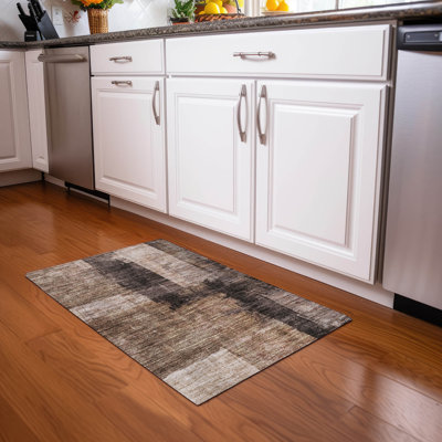 Tapis brun intérieur / extérieur lavable à la machine Cicel ACN1202