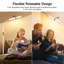  Loudean 72.8' LED Floor Lamp with Remote Control and Adjustable Reading Light-156142850
