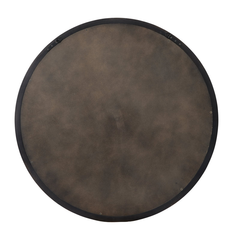 Chandler 36" Round Burl Wood Wall Mirror