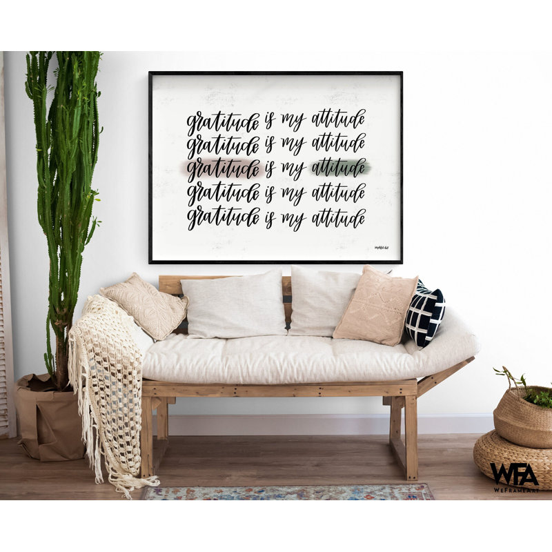 «Gratitude Is My Attitude», impression d'affiche typographie Gratitude, art mural typographie, impression de conception de typographie de gratitude très grande