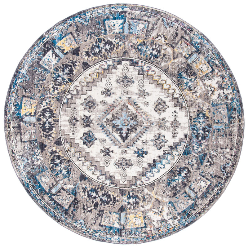 Tapis performance à motif sud-ouest Gardner, Rond 7 pi
