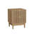 Set Of 2 Mid-Modern Bedside Tables With Grille Design And Two Storage Drawers For Bedroom Living Room