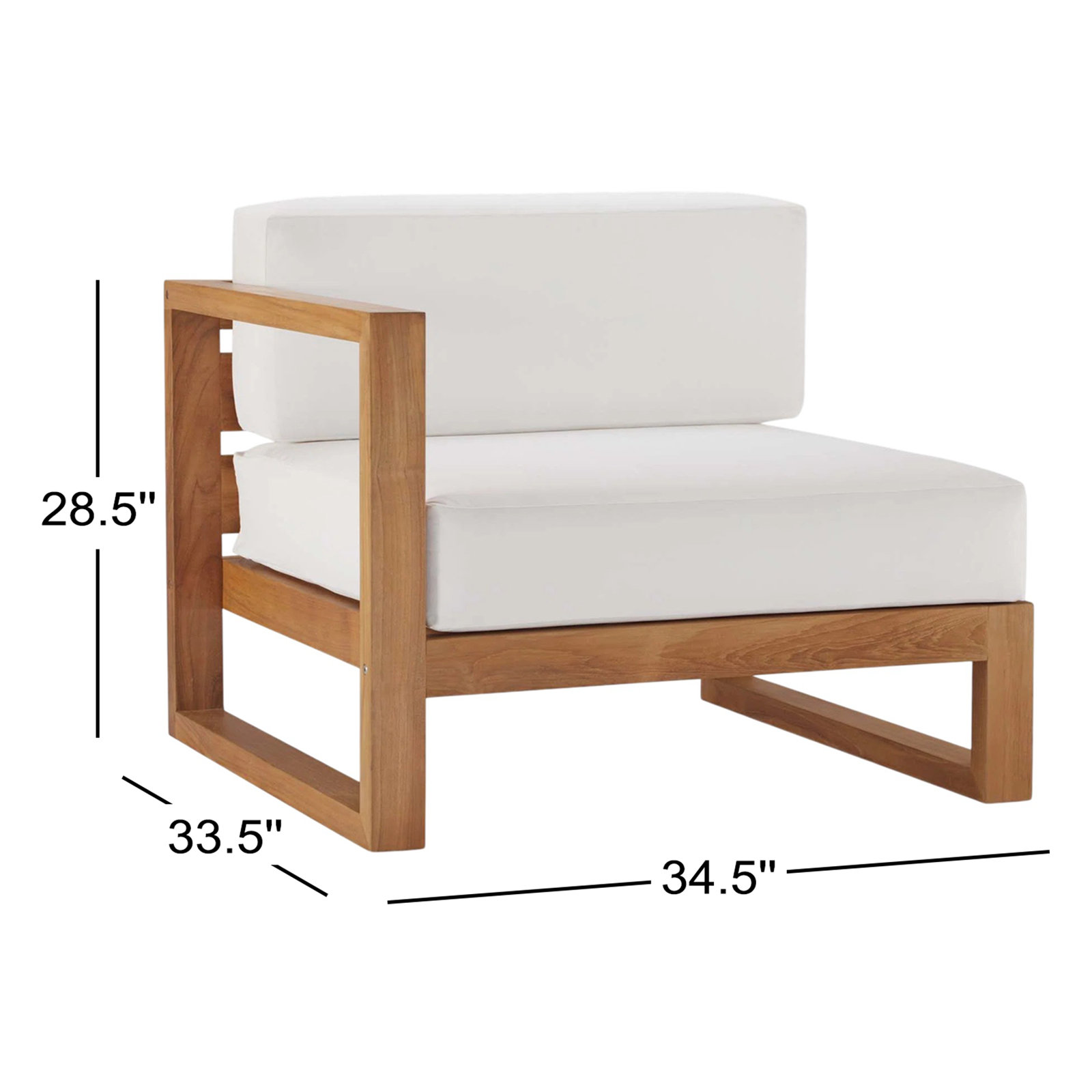 Upland Teak Patio Lounge Chair
