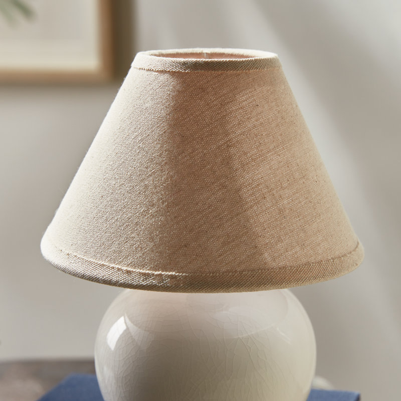 Oscar Standard Table Lamp, White, 8" H x 6.5" W x 6.5" D