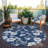 Ensa Navy Washable Indoor-Outdoor Rug - -528956163