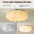 17.7'' Pumpkin Cloud Flush Mount Ceiling Light Modern LED Lamp With Remote Control Dimmable 3 Color LED Lamp For Bedroom Nursery