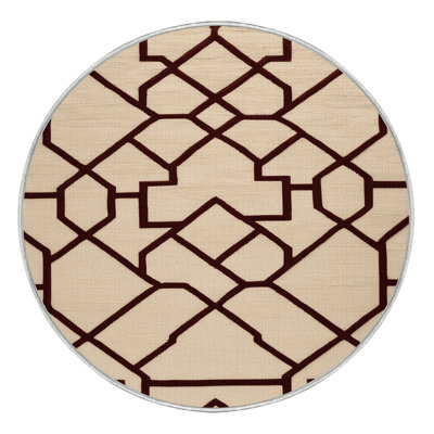 Machine Washable Trellis Beige Area Rug