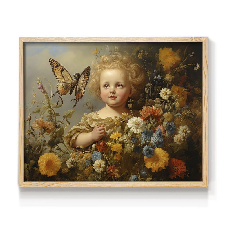 Angels From Above-LVI - Reproduction encadrée - Restickable, H 11 po x l 14 po, Encadré naturel