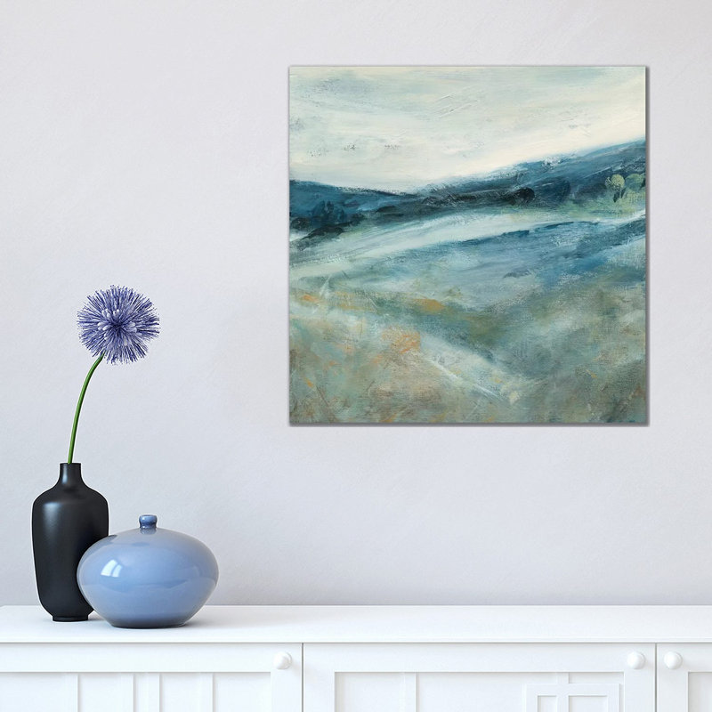 «Distant Shadows II» par Carol Robinson - reproduction d'art, H 18 po x l 18 po x 1,5 po, Aucun mat, Toile tendue