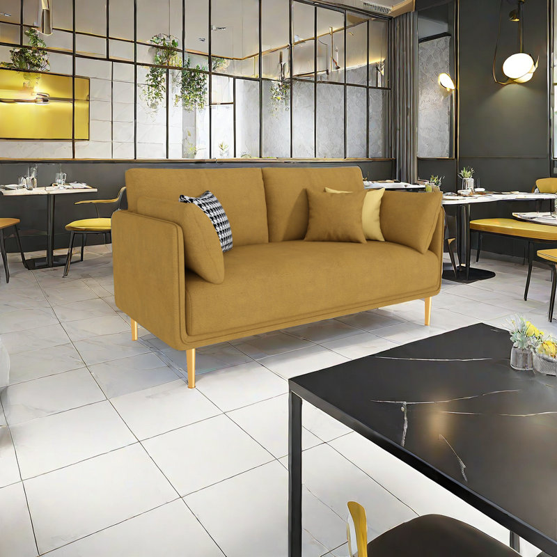 Banc rembourré Casual Cafe, Jaune